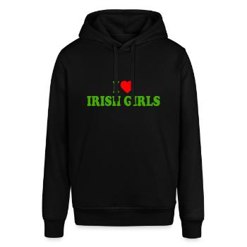 I love irish girls - Stanley/Stella SOUNDER Unisex Hoodie - black - Front - Alina (178cm) & Michal (187cm)
