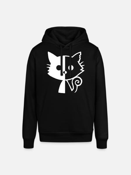 White Kitten Yin and Yang - Stanley/Stella SOUNDER Unisex Hoodie - black