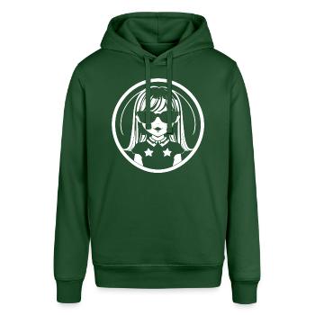 Cute Anime Girl Gothic Manga Fairytale Sunglasses - Stanley/Stella SOUNDER Unisex Hoodie - bottle green - Front - Alina (178cm) & Michal (187cm)
