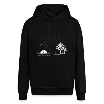 Home is where your tent is. - Stanley/Stella SOUNDER Unisex Hoodie - black - Front - Alina (178cm) & Michal (187cm)
