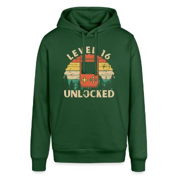 Level 16 freigeschaltet - Stanley/Stella Unisex Hoodie SOUNDER - Flaschengrün - Vorne - Alina (178cm) & Michal (187cm)