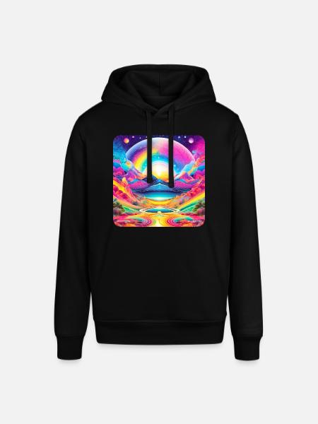 Psychedelic Motif III - Stanley/Stella SOUNDER Unisex Hoodie - black