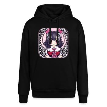 Cute Anime Girl - Stanley/Stella SOUNDER Unisex Hoodie - black - Front - Alina (178cm) & Michal (187cm)