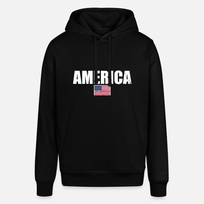 Amérique Drapeau américain États-Unis - Sweat à capuche SOUNDER Stanley/Stella Unisexe - noir