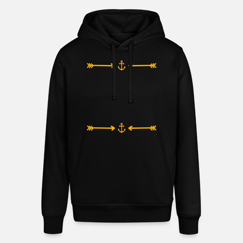 Anchor - Frame - Pattern - Stanley/Stella SOUNDER Unisex Hoodie - black