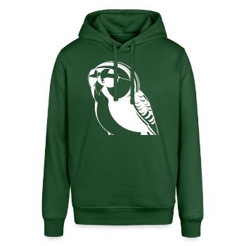 Drôle d’oiseau portant des lunettes de soleil Cool Bourke’s Parak - Sweat à capuche SOUNDER Stanley/Stella Unisexe - vert bouteille - Devant - Alina (178cm) & Michal (187cm)