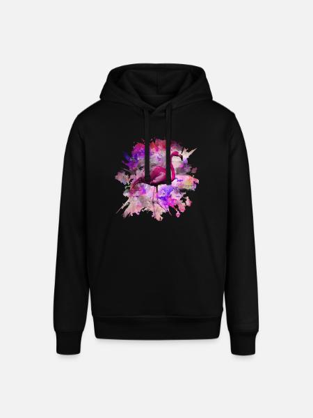 Pink Flamingo - Sweat à capuche SOUNDER Stanley/Stella Unisexe - noir