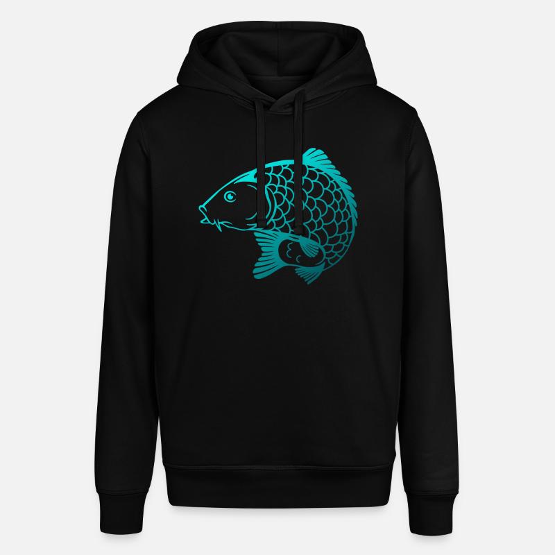 Conception de carpe bleu fluo - Sweat à capuche SOUNDER Stanley/Stella Unisexe - noir