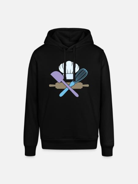 Bakning & Konditoriälskare, bakverktyg & redskap - Luvtröja SOUNDER unisex från Stanley/Stella - svart