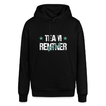 Rentner 2025 - Stanley/Stella Unisex Hoodie SOUNDER - Schwarz - Vorne - Alina (178cm) & Michal (187cm)