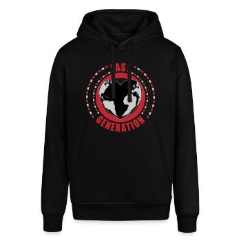 Letzte Generation | Farben änderbar - Stanley/Stella Unisex Hoodie SOUNDER - Schwarz - Vorne - Alina (178cm) & Michal (187cm)