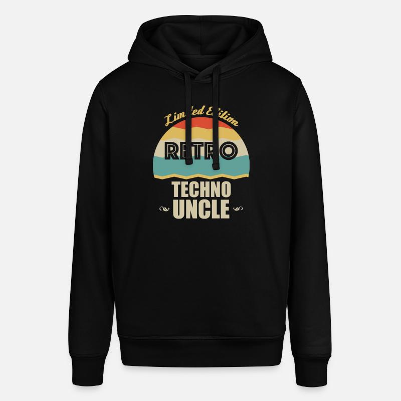 Retro Techno Oncle - Sweat à capuche SOUNDER Stanley/Stella Unisexe - noir