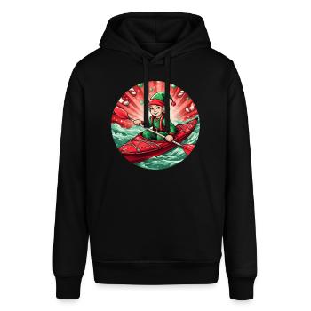 Weihnachtself-kajakfahren - Stanley/Stella Unisex Hoodie SOUNDER - Schwarz - Vorne - Alina (178cm) & Michal (187cm)