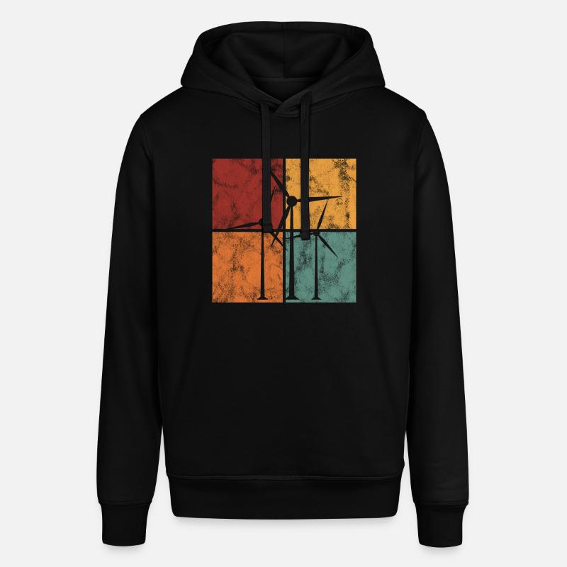 Énergie éolienne énergie éolienne éolienne - Sweat à capuche SOUNDER Stanley/Stella Unisexe - noir