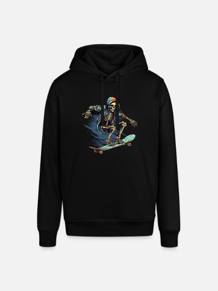 Skateboard Skelett - Stanley/Stella Unisex Hoodie SOUNDER - Schwarz