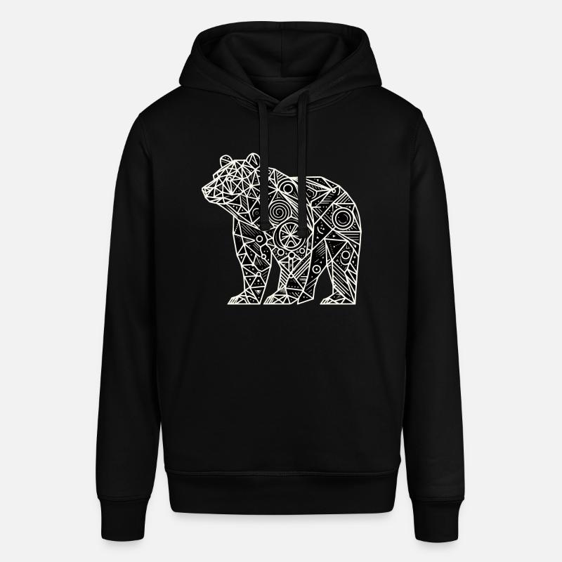 Polygone d’ours - Sweat à capuche SOUNDER Stanley/Stella Unisexe - noir