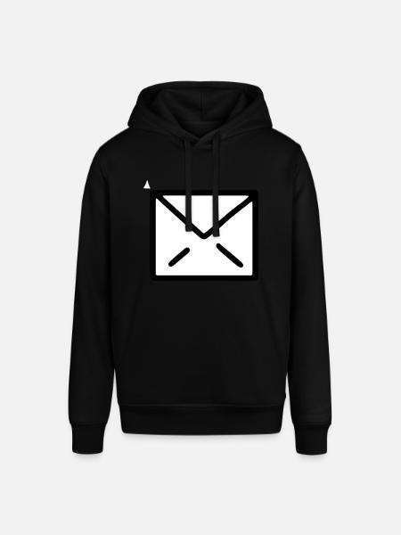 Messaggio di busta dell'icona dell'icona della lettera del simbolo della lettera - Felpa con cappuccio unisex SOUNDER di Stanley/Stella - nero