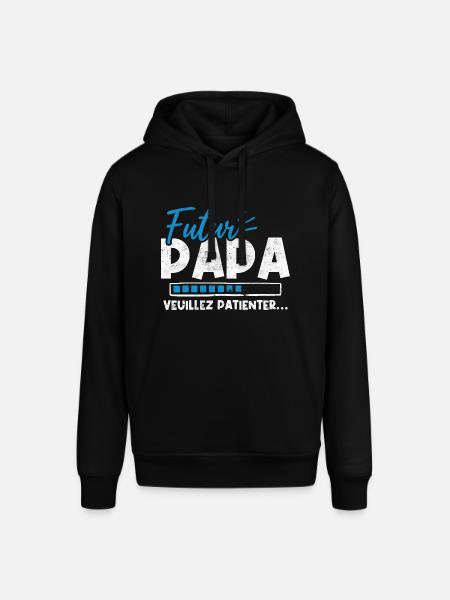 Futur papa veuillez patienter - Sweat à capuche SOUNDER Stanley/Stella Unisexe - noir