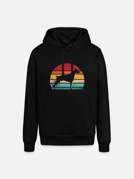 Dobermann Retro - Stanley/Stella Unisex Hoodie SOUNDER - Schwarz
