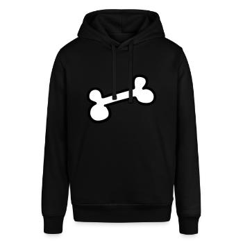 Hundeknochen dog bone Os de chien - Stanley/Stella Unisex Hoodie SOUNDER - Schwarz - Vorne - Alina (178cm) & Michal (187cm)