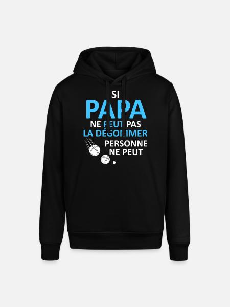 Papa peut la dégommer - Sweat à capuche SOUNDER Stanley/Stella Unisexe - noir