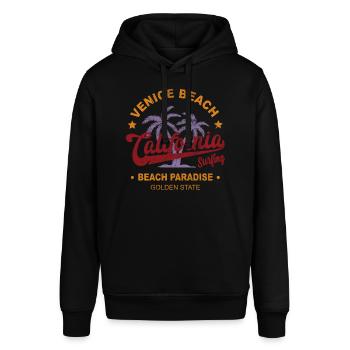 Surfing California Venice Beach - Stanley/Stella SOUNDER Unisex Hoodie - black - Front - Alina (178cm) & Michal (187cm)