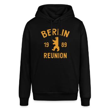 Berlin - 1989 - La Réunion - Berliner Bär - Sweat à capuche SOUNDER Stanley/Stella Unisexe - noir - Devant - Alina (178cm) & Michal (187cm)