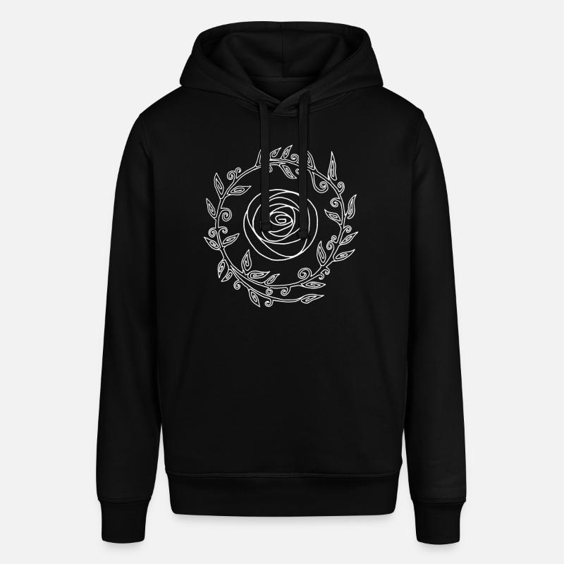 Fleur couronnée blanche - Sweat à capuche SOUNDER Stanley/Stella Unisexe - noir