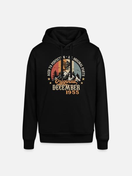 December 1955 Jubilæum 1955 Legender December - Stanley/Stella SOUNDER unisex hoodie - sort