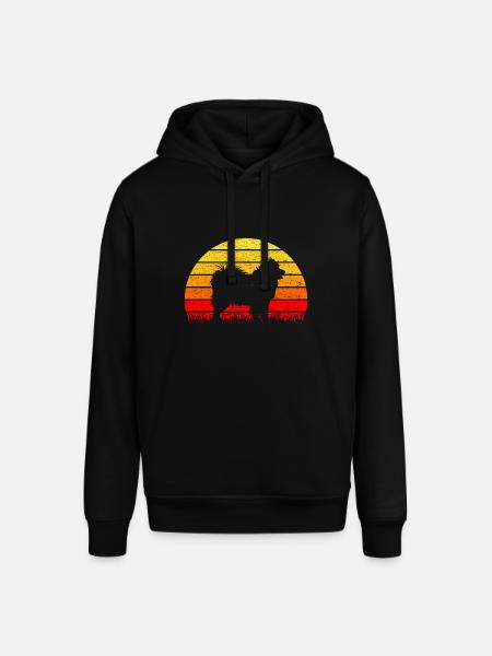 Samoyed sun sunrise silhouette - Stanley/Stella SOUNDER Unisex Hoodie - black