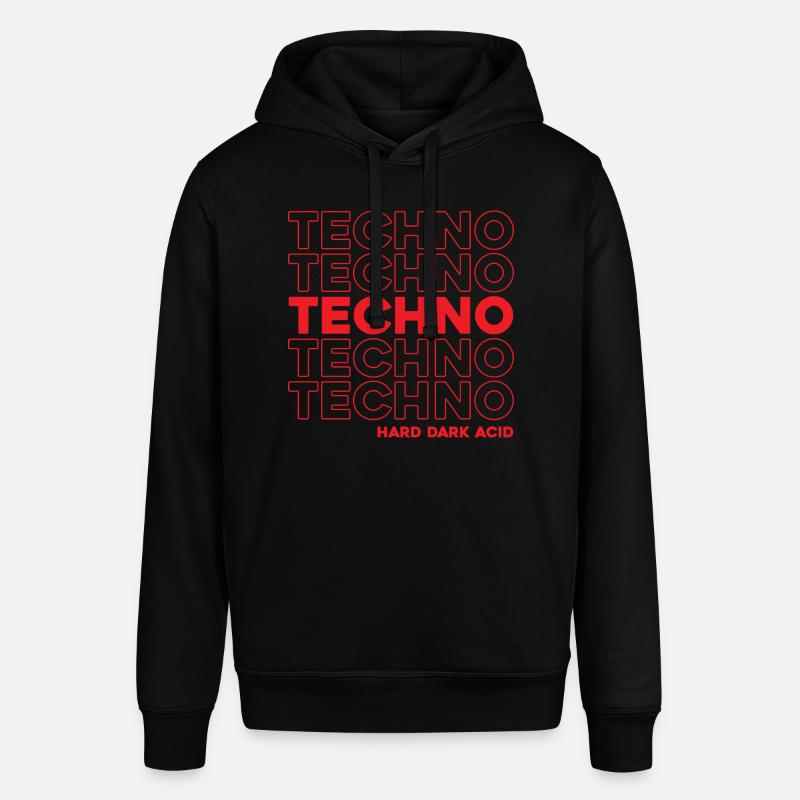 Techno Hard Dark Acid Techno - Sweat à capuche SOUNDER Stanley/Stella Unisexe - noir