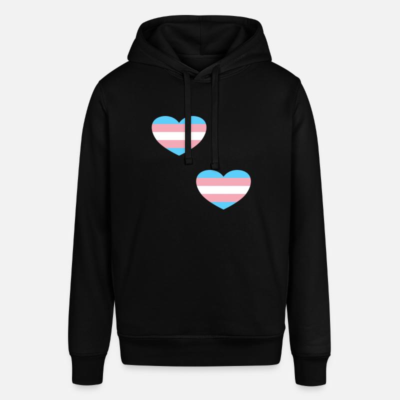 Coeurs de drapeau trans - Sweat à capuche SOUNDER Stanley/Stella Unisexe - noir
