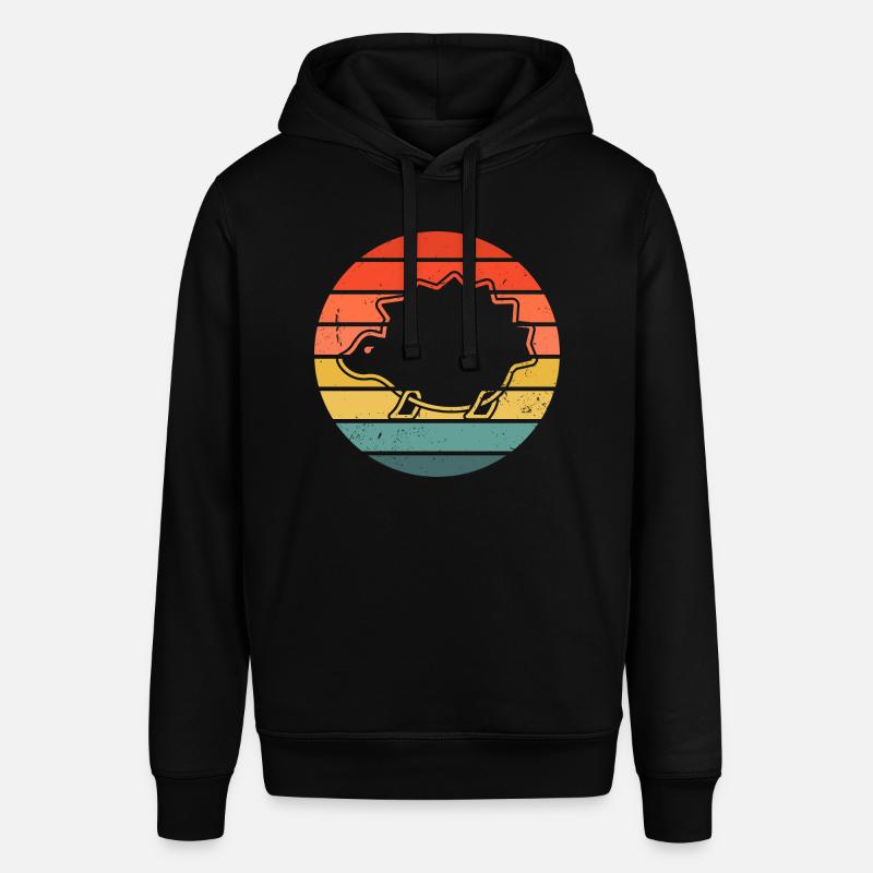 Hedgie Retro Sunset Hérisson - Sweat à capuche SOUNDER Stanley/Stella Unisexe - noir