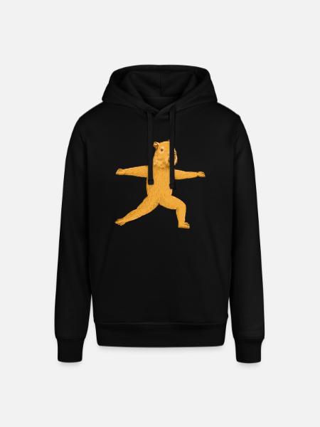 Capybara Yoga Exercise - Stanley/Stella SOUNDER Unisex Hoodie - black