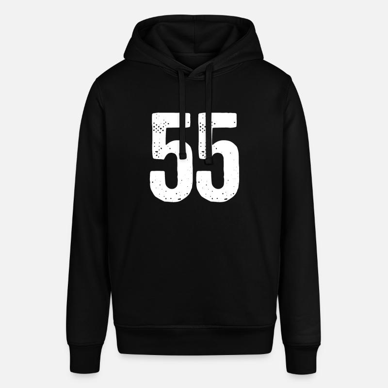 55 numéros blancs - Sweat à capuche SOUNDER Stanley/Stella Unisexe - noir