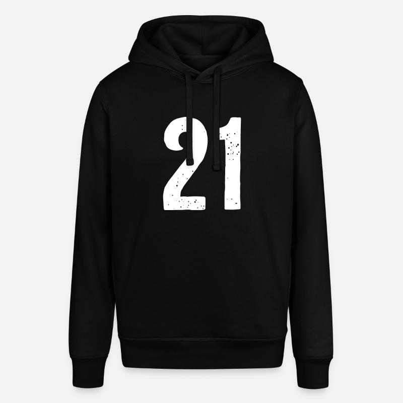 21 Numéros Blanc - Sweat à capuche SOUNDER Stanley/Stella Unisexe - noir