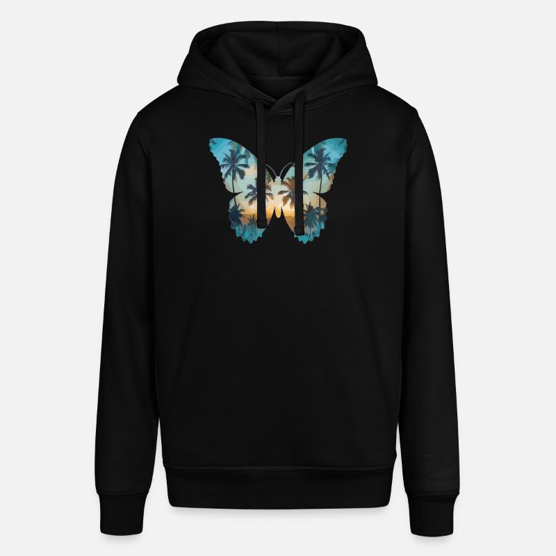 Papillon Palmier Aile - Sweat à capuche SOUNDER Stanley/Stella Unisexe - noir