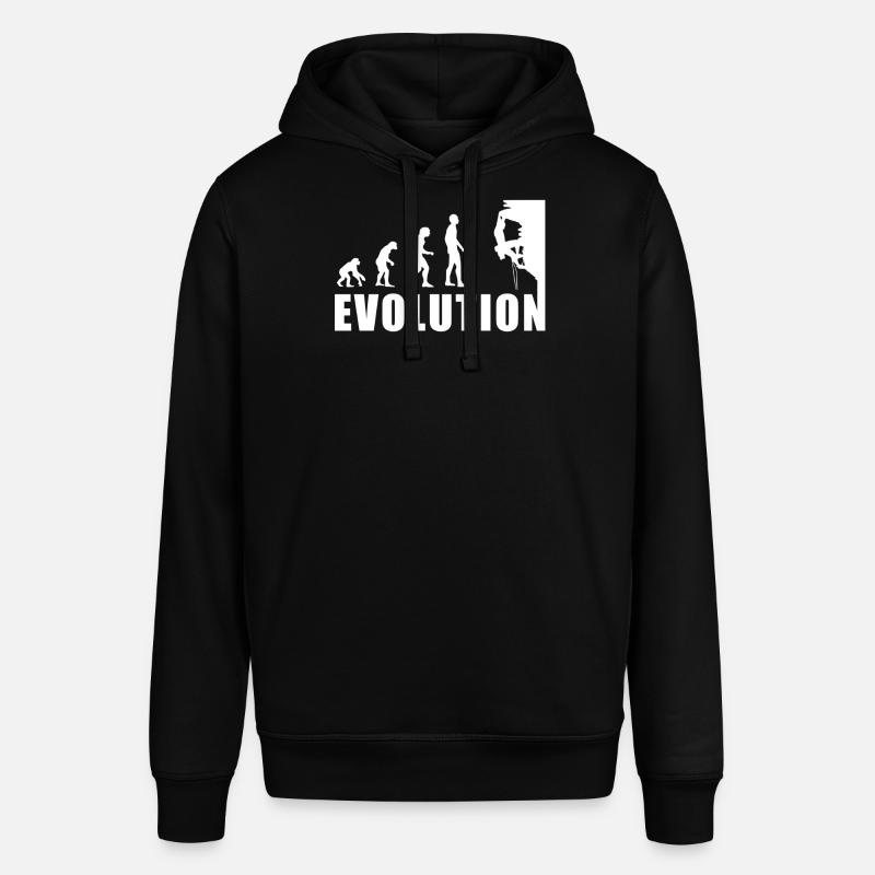 EVOLUTION Klettern Bergsteigen Climbing Geschenk - Stanley/Stella Unisex Hoodie SOUNDER - Schwarz