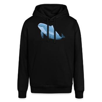 Schweinswal - Stanley/Stella Unisex Hoodie SOUNDER - Schwarz - Vorne - Alina (178cm) & Michal (187cm)