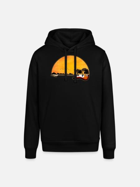 nature guitar - Stanley/Stella SOUNDER Unisex Hoodie - black