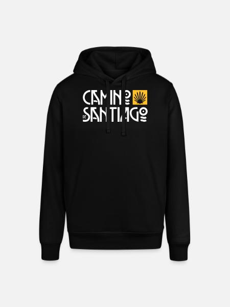 Camino de Santiago | Cammino di Santiago | Refuso Art Deco - Felpa con cappuccio unisex SOUNDER di Stanley/Stella - nero