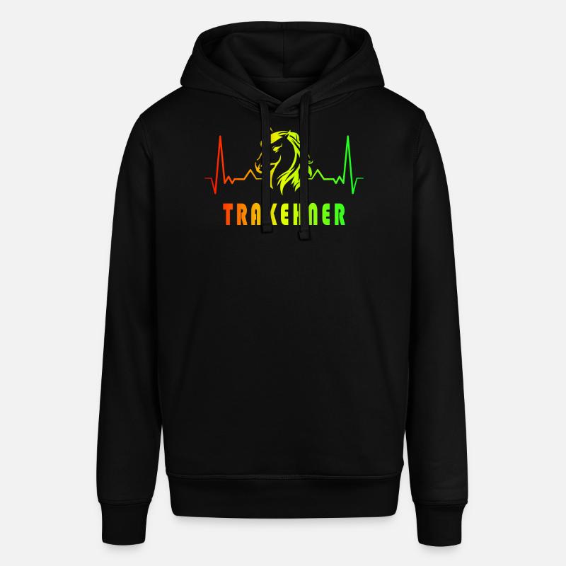 Trakehner Pferde Herzfrequenz Design - Stanley/Stella Unisex Hoodie SOUNDER - Schwarz