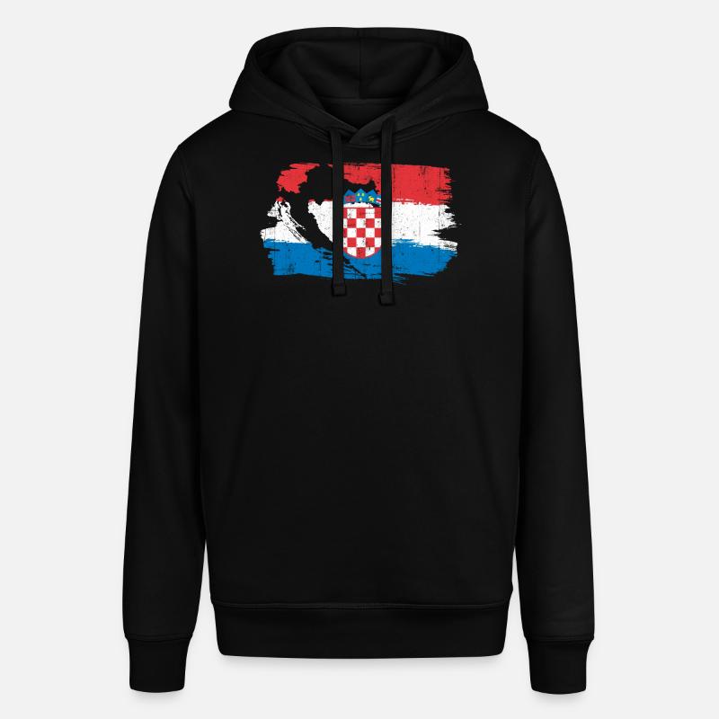 Drapeau croate à la brosse - Sweat à capuche SOUNDER Stanley/Stella Unisexe - noir
