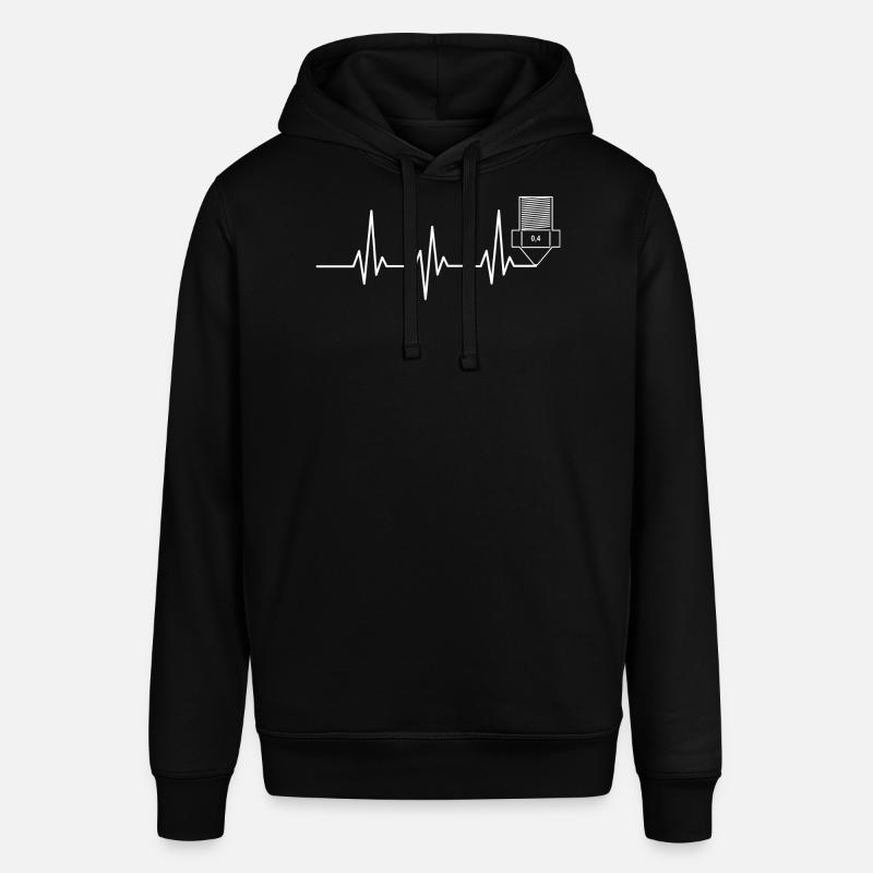 Heartbeat Impression 3D drôle TShirt Design - Sweat à capuche SOUNDER Stanley/Stella Unisexe - noir