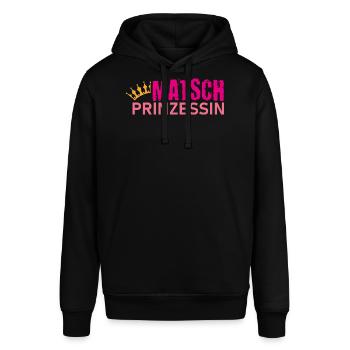 Muddy run shirt Matsch Prinzessin Laufshirt Team - Stanley/Stella Unisex Hoodie SOUNDER - Schwarz - Vorne - Alina (178cm) & Michal (187cm)