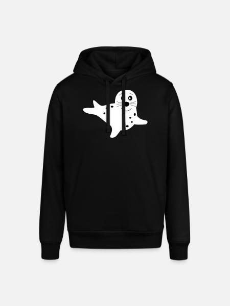 sæl hvide sæler sæler dyr - Stanley/Stella SOUNDER unisex hoodie - sort