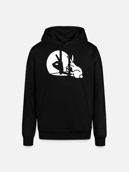 Funny Rabbit Hand Shadow Projection Rabbit - Stanley/Stella SOUNDER Unisex Hoodie - black