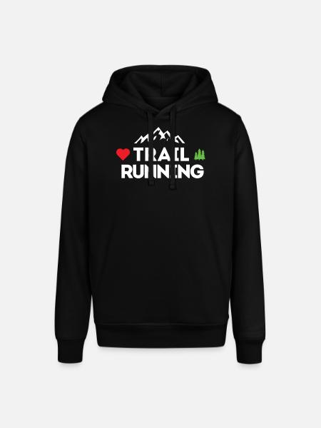 I love Trail Running - Stanley/Stella SOUNDER Unisex Hoodie - black