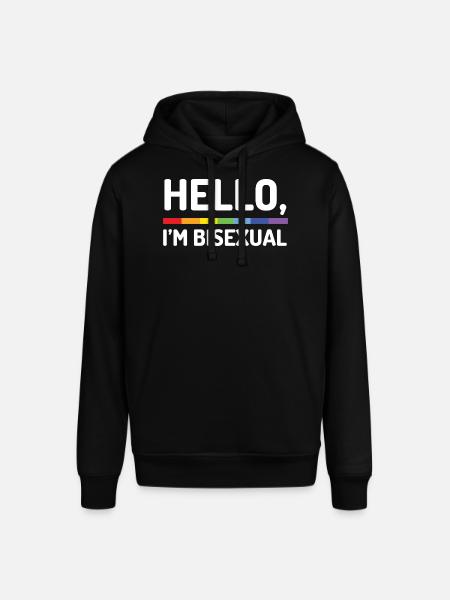 Hello, I’m Bisexual - Stanley/Stella SOUNDER Unisex Hoodie - black