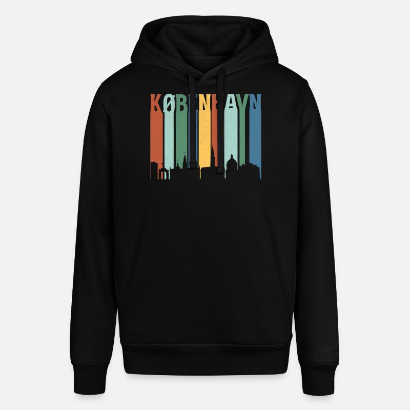 København Neon Skyline Pattern - Sweat à capuche SOUNDER Stanley/Stella Unisexe - noir